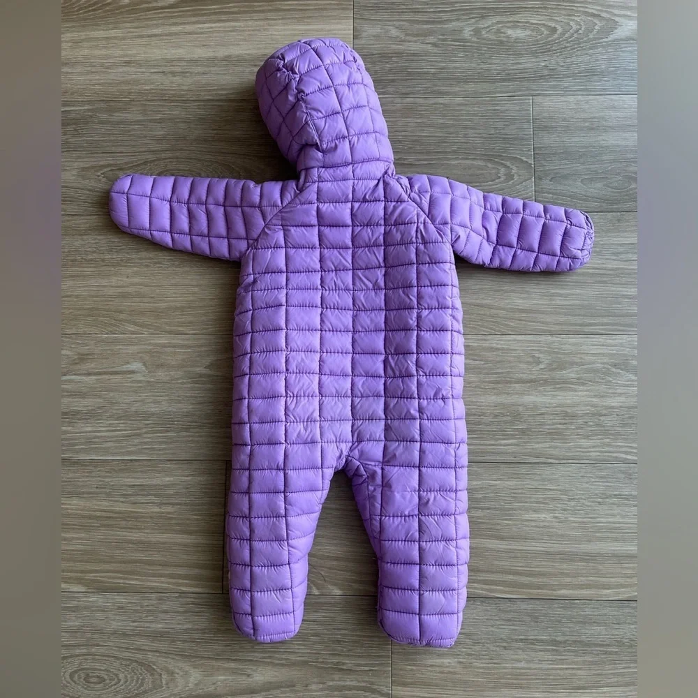 SNOZU Infant Hooded Fleece Lined Quilted Snowsuit Pink Size 9-12M